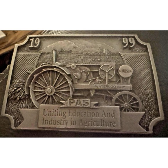 Vintage 1999 PAS Belt Buckle John Deere Licensed 1 of 500 Waterloo Boy Tractor